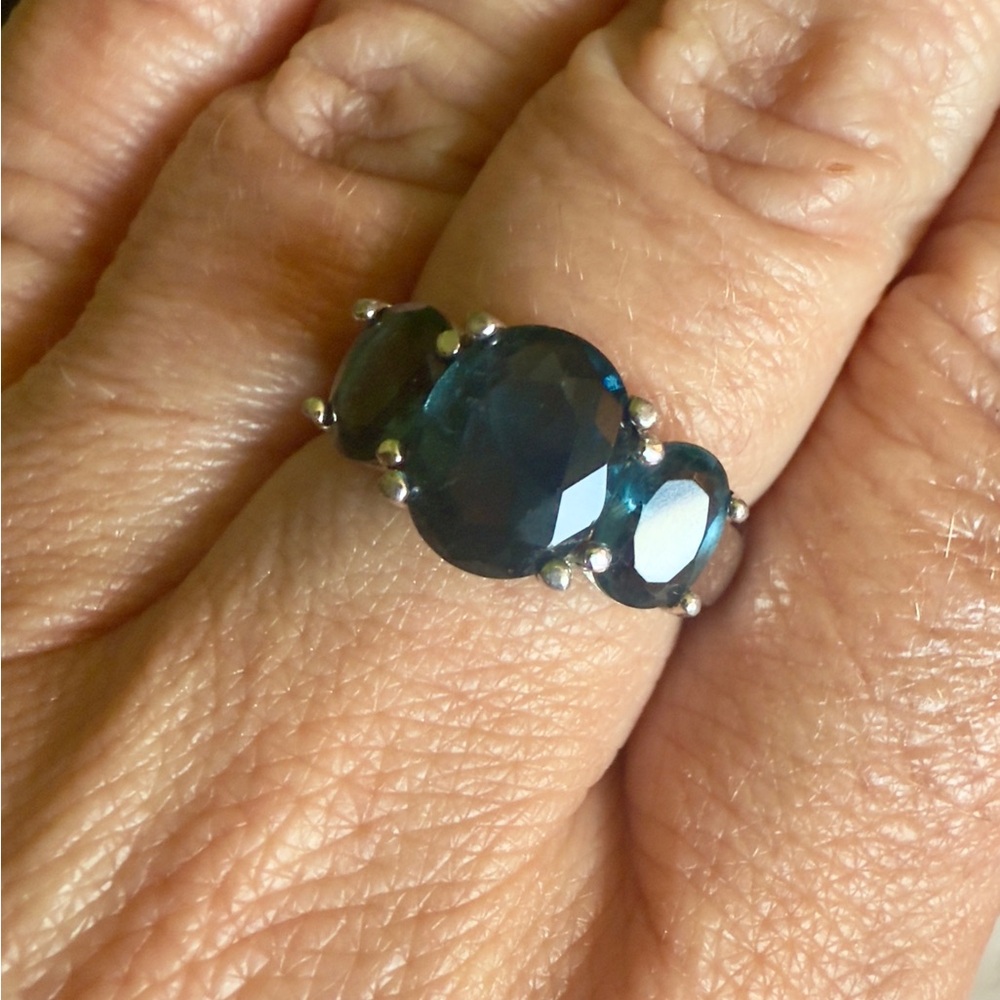 Elegant London Blue Topaz Ring in Sterling - 7.5